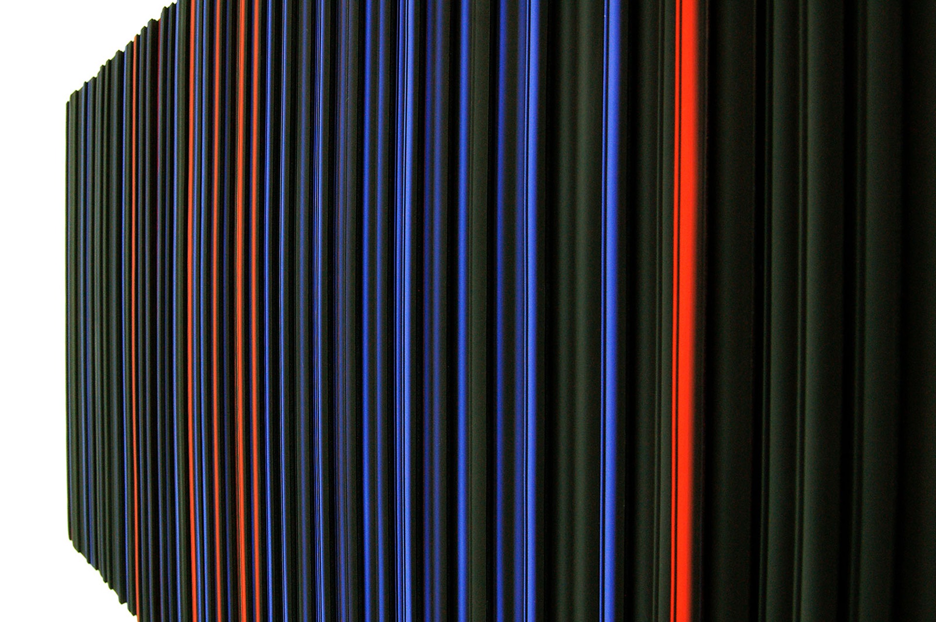 River of Bass, 2020Strip cut inkjet prints mounted on board1000 mm x 2080 mmMFA Exhibition, Dunedin School of Art Gallery, 2021